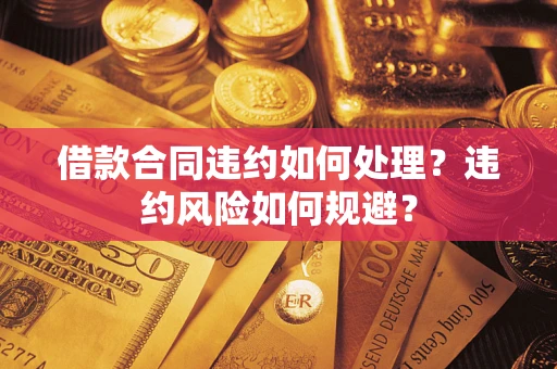 武汉借款合同违约如何处理？违约风险如何规避？
